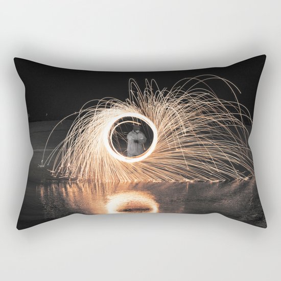 Fire Spinner Rectangular Pillow