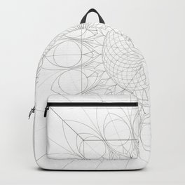 Petals Backpack | Graphite, Street Art, Pattern, Illustration, Drawing, Vintage, Concept, Black And White, Stencil, Ink Pen 