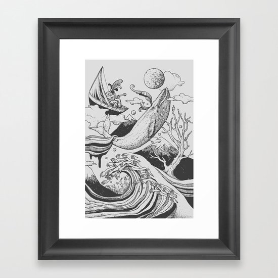 Deep and Blue Framed Art Print