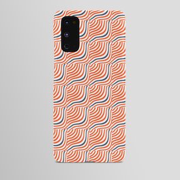 Striped Shells Red and Blue Pattern Android Case