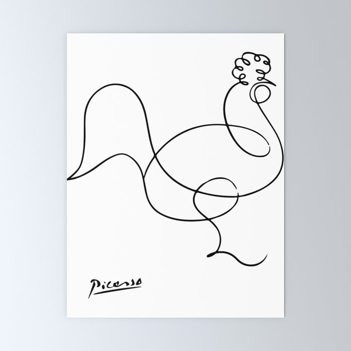 Picasso Le Coq 1918 Rooster Artwork Animals Design Posters