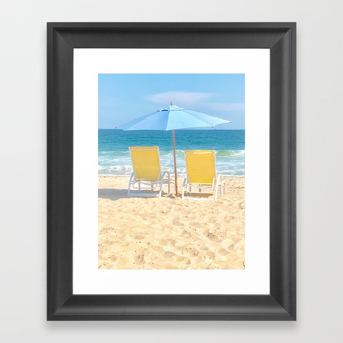 A Day at the Beach Framed Art Print
