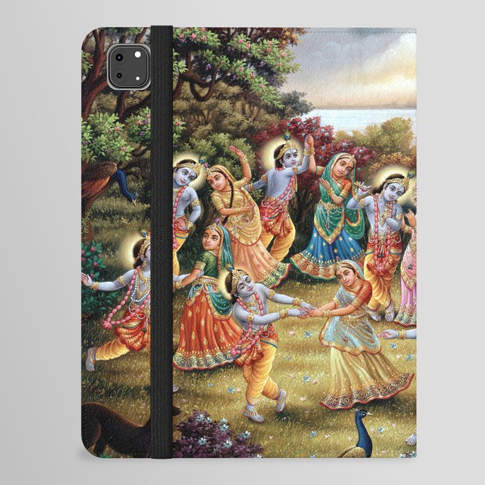 Krishna Dances in the Raslila with the Gopis iPad Folio Case