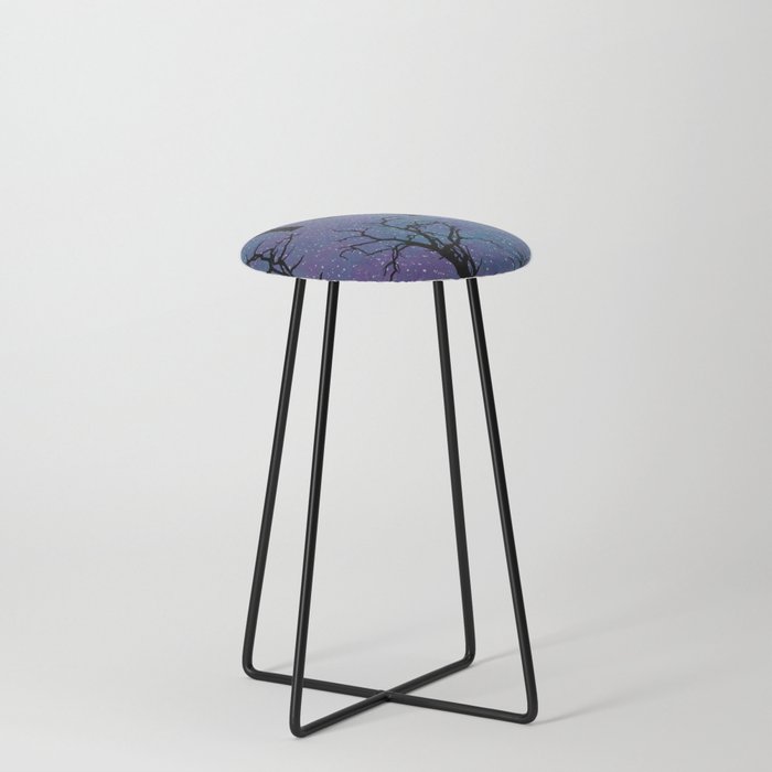 Galaxy with Trees Counter Stool