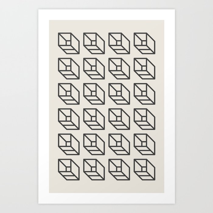 Cube Pattern Art Print