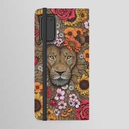 Floral Lion - Colour Android Wallet Case