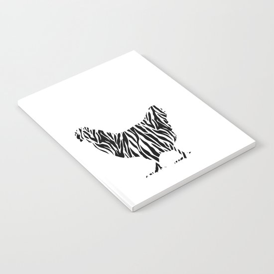 Chicken with zebra pattern Notebook