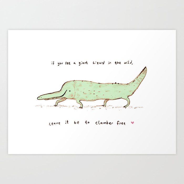Wild Lizard Art Print