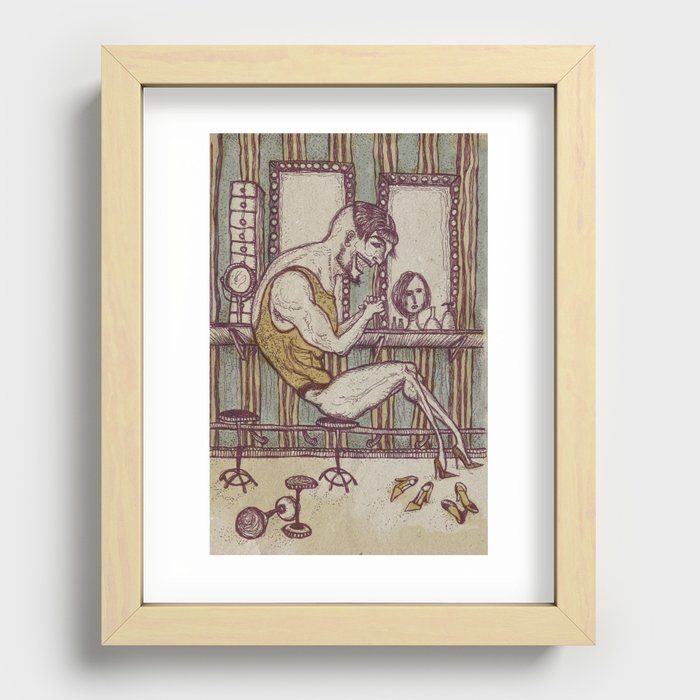 The Weightlifter Recessed Framed Print