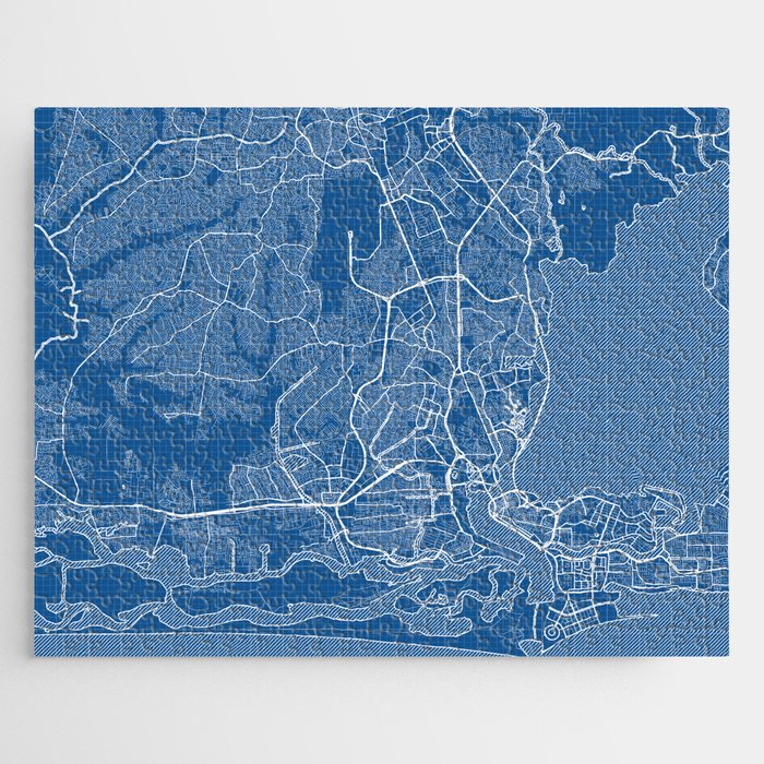 Lagos City Map of Nigeria - Blueprint Jigsaw Puzzle