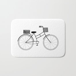 Bike Drawing Bath Mat