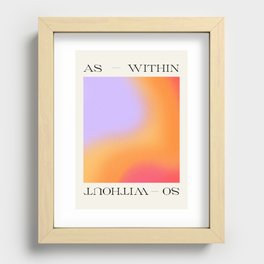 As Within So Without Art Print Recessed Framed Print