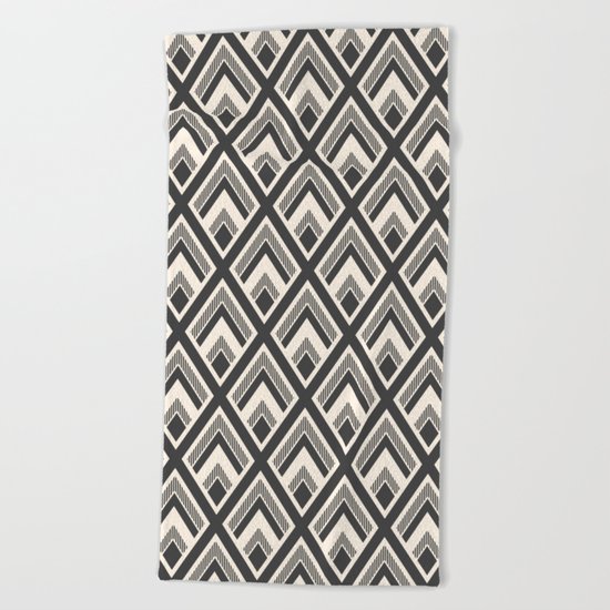 Diamond Pattern Light & Dark Beach Towel