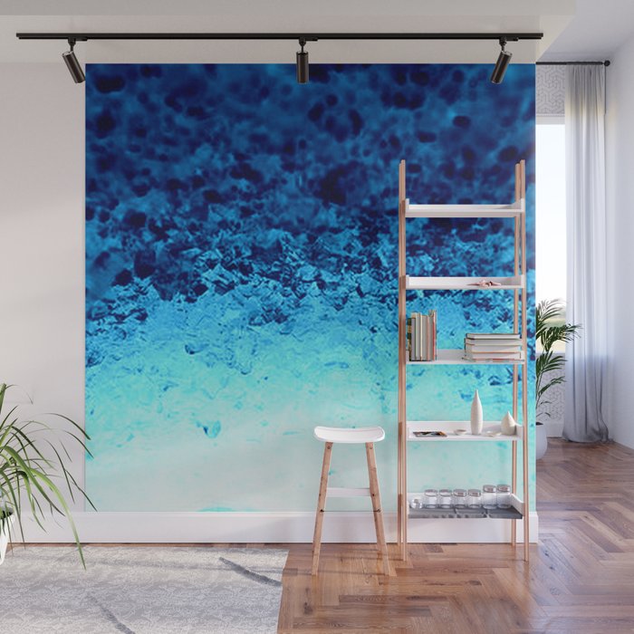 Blue Crystal Ombre Wall Mural