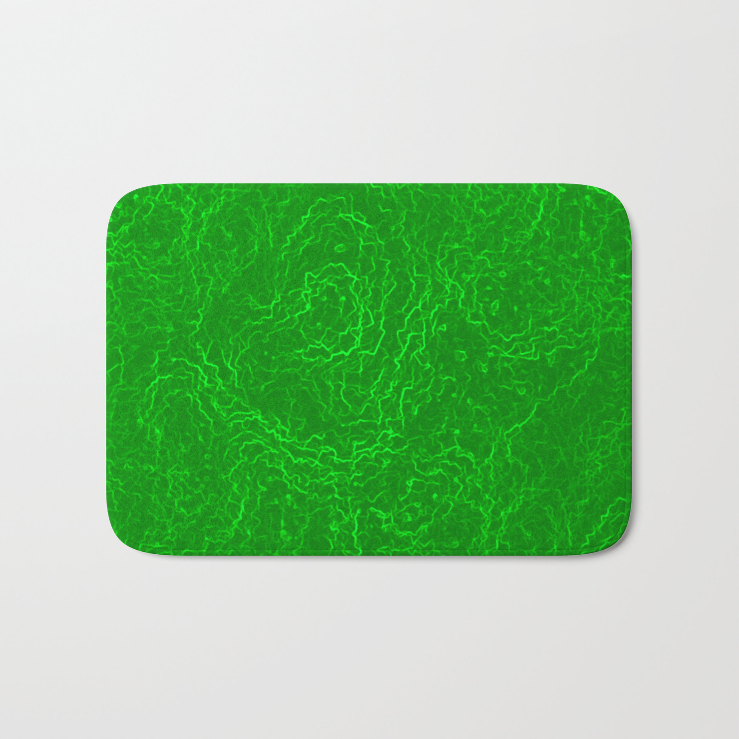 Neon Green Alien Dna Plasma Swirl Bath Mat By Podartist Society6