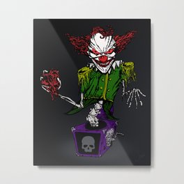 Evil Jack 'n' the Box Metal Print | Drawing, Digital, Evilclown, Clown, Ink Pen, Jackinthebox 