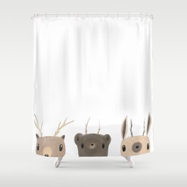 Woodland Creatures Shower Curtain