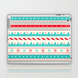 Christmas Pattern Retro Classic Stripes Laptop Skin