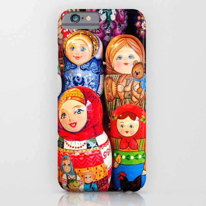 Culture. Group of matrioska, or babushka, symbol of maternity from Russia. iPhone Case