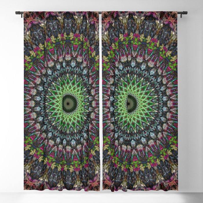 Colorful mandala Blackout Curtain