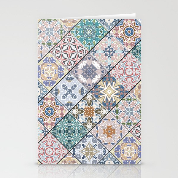 Mediterranean Decorative Tile Print XVI Stationery Cards