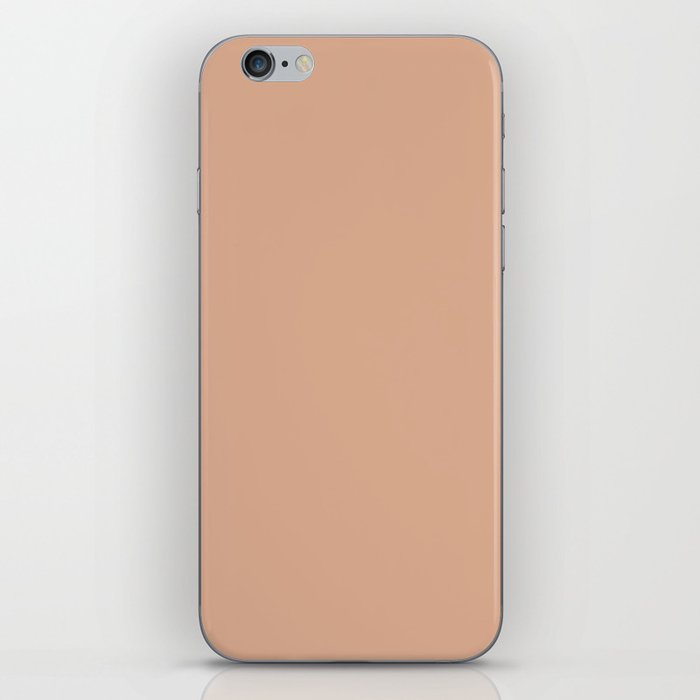 Soft Pastel Brownish Pink Solid Color Hue Shade - Patternless iPhone Skin