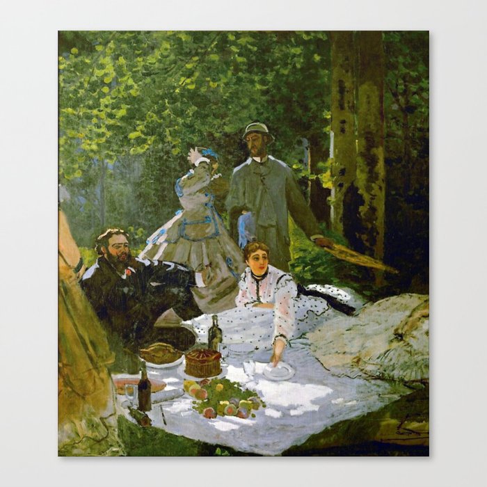 Claude Monet Le déjeuner sur l'herbe Canvas Print