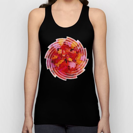Swirling colored leaves Unisex Tank Top