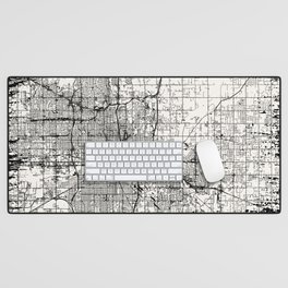 USA, Oklahoma City Map Desk Mat