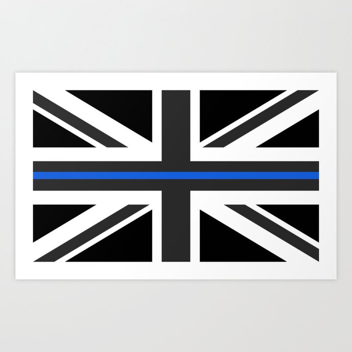 Thin Blue Line Uk Flag Art Print By Jerrylambert Society6