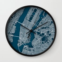 New York Wall Clock | Map, Cartography, Usa, Nyc, Streets, Newyork, City, Digital, Graphicdesign, Urban 