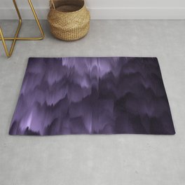 Purple and black. Abstract. Area & Throw Rug