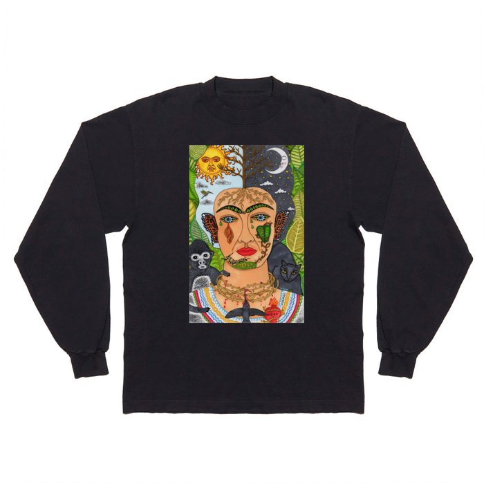 Frida Kahlo Monarca Long Sleeve T Shirt