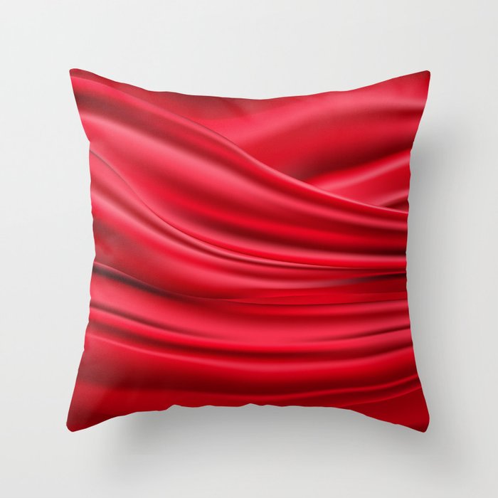 Red silk best sale throw pillows
