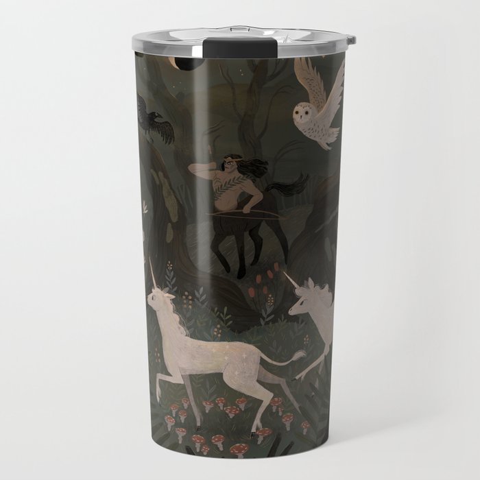 Spooky Forest with Ghosts Travel Mug