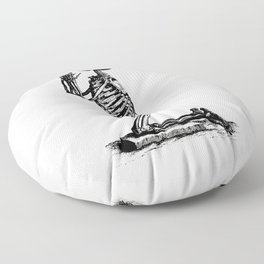 Praying Skeleton Floor Pillow