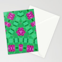 Pink and green tones structured ... Stationery Card