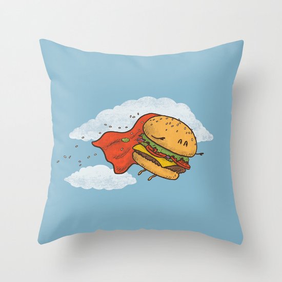 Superburger! Throw Pillow