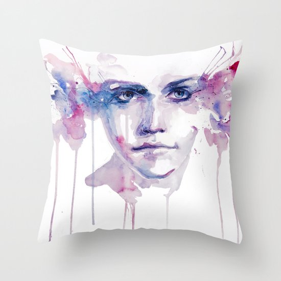ragazza falena Throw Pillow