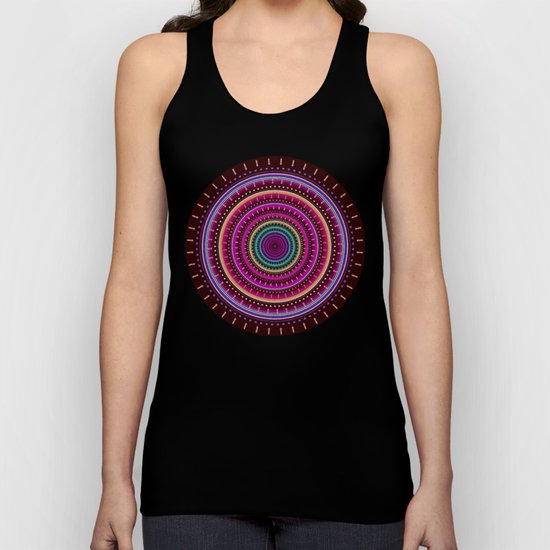 Colorful patterns and textured mandala Unisex Tank Top