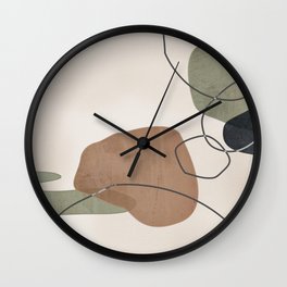 Linkedin Abstract in Sage Green, Cinnamon and Charcoal Grey Wall Clock | Circle, Graphicdesign, Cinnamon, Abstract, Decor, Line, Office, Pattern, Interior, Circles 