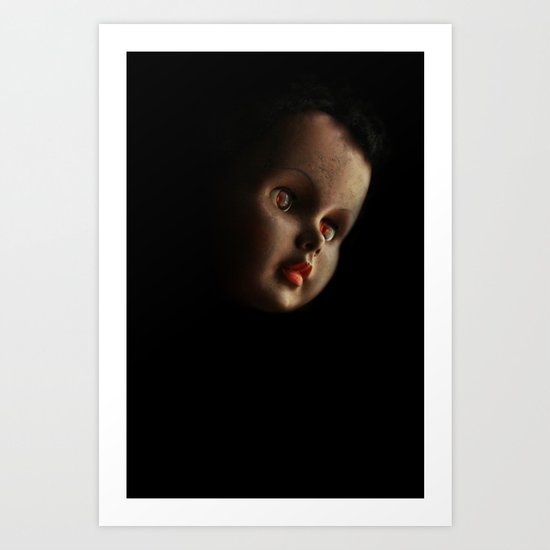 Doll head (original) Art Print