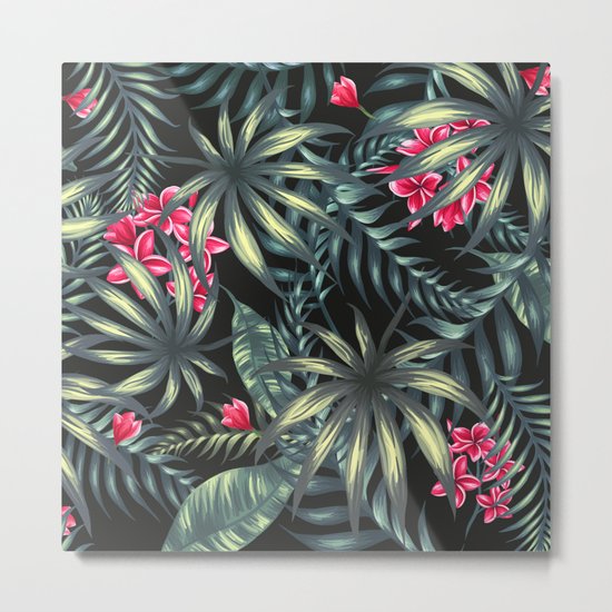 Tropical leave pattern 9.2 Metal Print