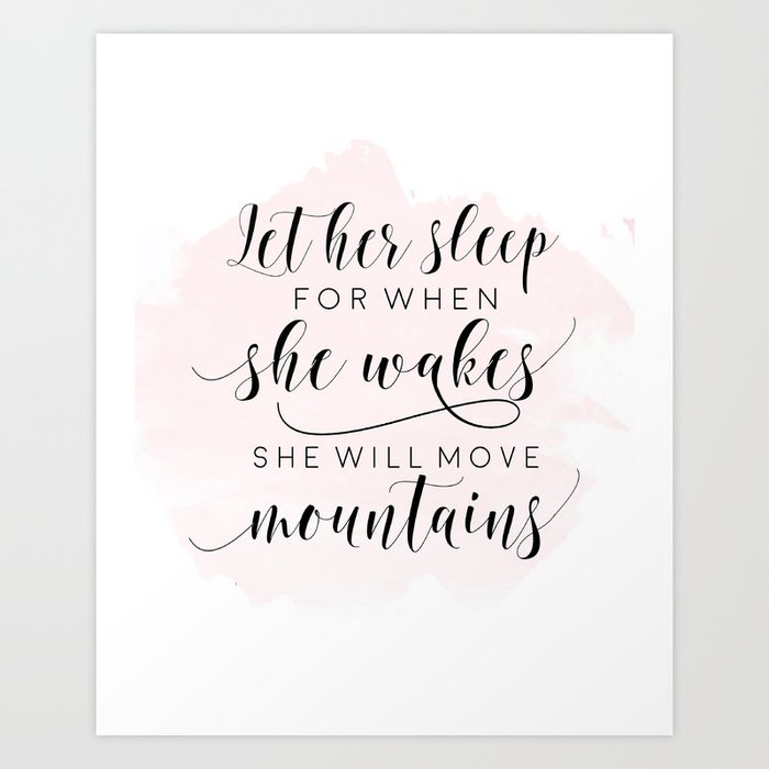 Let Him Sleep for When He Wakes He Will Move Mountains Nursery Wall Art Printable Baby Shower Gift for Baby