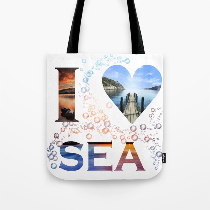 I Love Sea Tote Bag