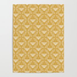 Queen Bee | Mustard Yellow Pattern Poster
