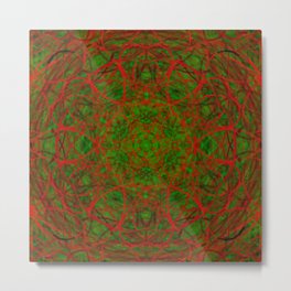 great magic Metal Print | Red, Green, Magi, Power, Mandala, Energy, Spirit, Magic, Witch, Creative Art 