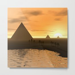Pyramids Metal Print