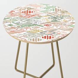Neutral-toned brushstrokes architectonic Side Table