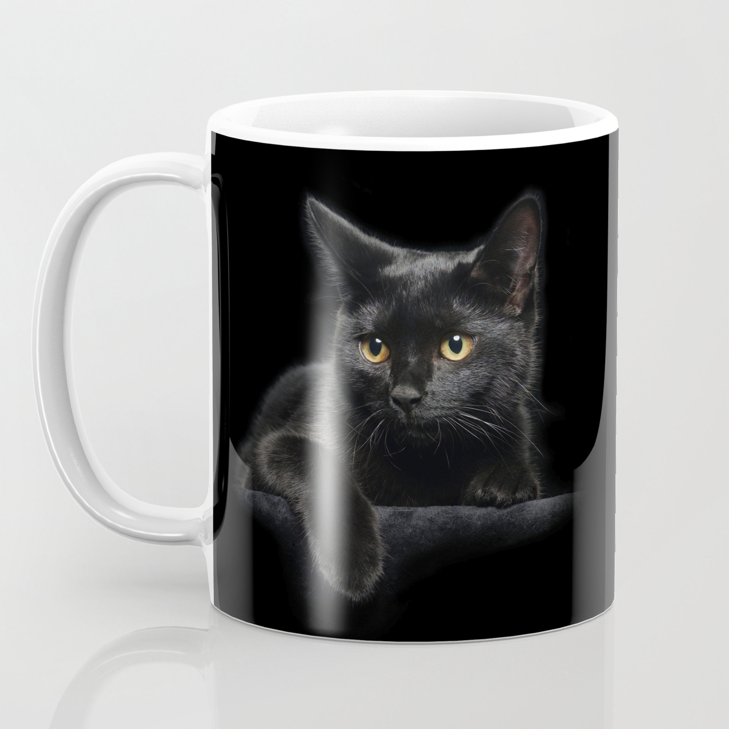 Black Cat Coffee Mug By Fantasyartdesigns Society6